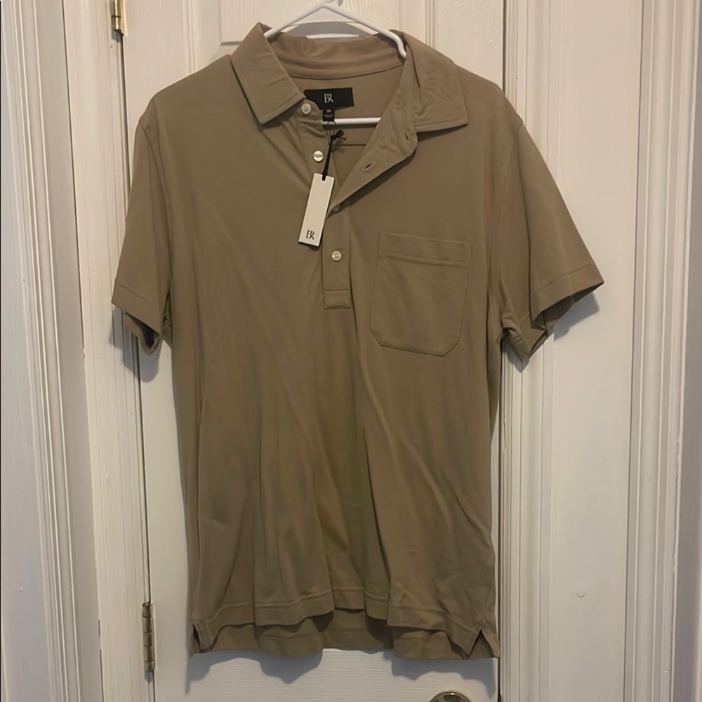 Men’s Banana Republic Tan Polo Shirt Classic Casual Style